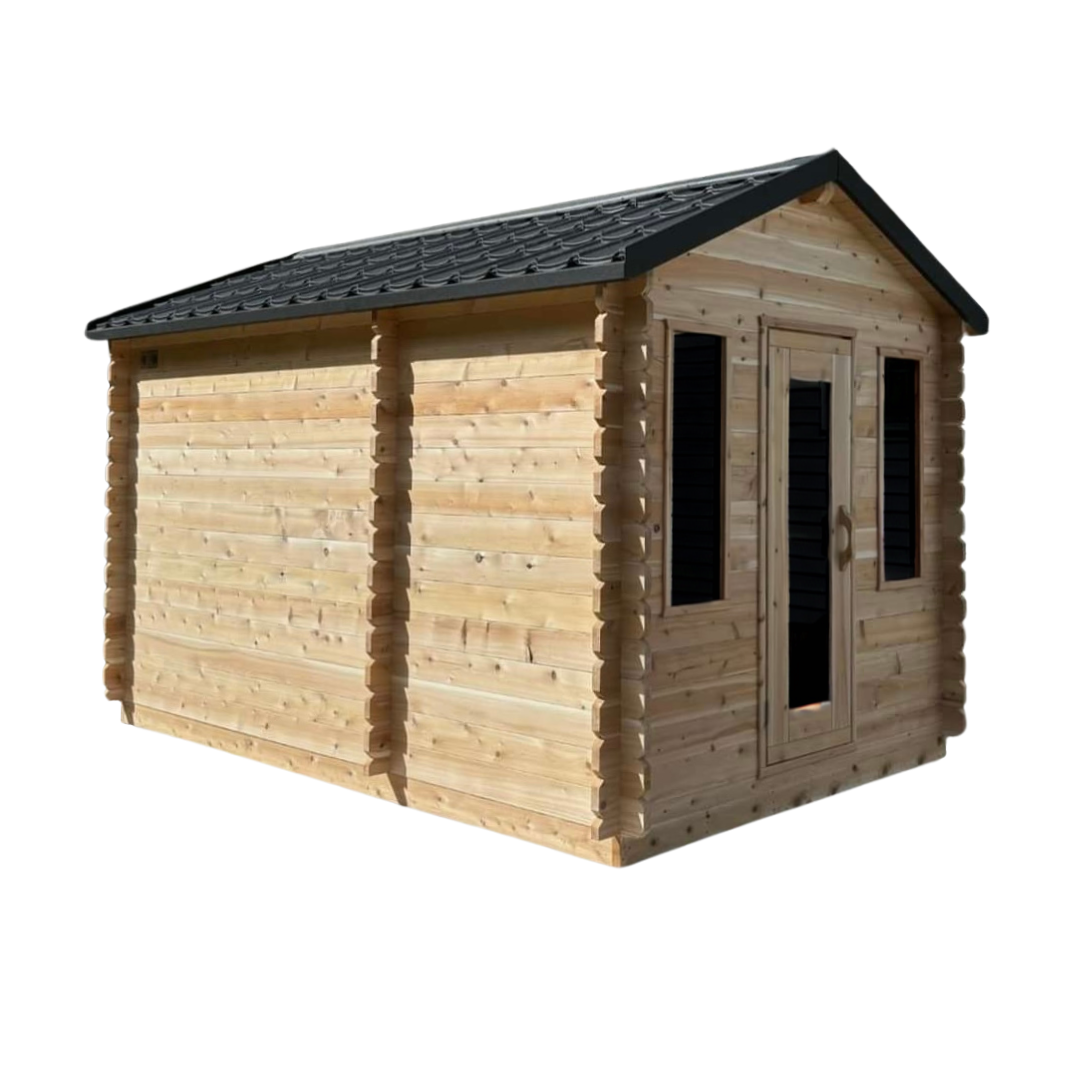 8'x12' Georgian Cedar Sauna with Changeroom
